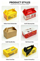 Emballage personnalisé en papier kraft recyclable de qualité alimentaire avec laminage mat pour boîte à poulet frit