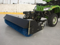 Brosse rotative robuste pour tracteur de pelouse, balayeuse puissante 11 kW 205 kg pour neige, feuilles, gravier, sable, allées et pâturages