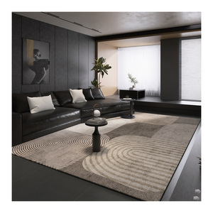 Alfombra Rectangular Abstracta de Fibra de Poliéster Antideslizante para Sala de Estar, Alfombra Decorativa para el Hogar - Product Image 5