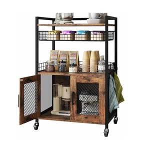 Modernos estantes de hierro de un solo nivel para cocina, carritos portátiles multiusos y soportes para aperitivos y condimentos - Product Image 1