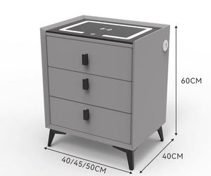 <span class=keywords><strong>Comodino</strong></span> Minimalista in Legno di Lusso Moderno con Ricarica Wireless USB e Controllo Touch - Product Image 2