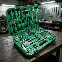 Kit d'outils à main complet 96 pièces OEM pour mécanicien : cliquet, douilles, tournevis, pinces, clés, coupe-câbles, boîte à outils pour réparation automobile