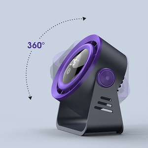 Ventilador de escritorio recargable 3000mAh 5V 10W Ventilador pequeño ajustable de alta velocidad con pantalla LED Electrodomésticos - Product Image 6