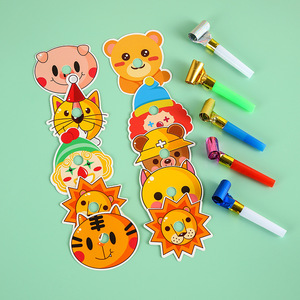 Silbatos de cumpleaños de dibujos animados para niños, recuerdos de fiesta de plástico para niños de 2 a 4 años, accesorios de animación respetuosos con el medio ambiente - Product Image 1