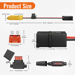 Adaptateur de prise de courant pour station de batterie 20V pour véhicule électrique pour enfants 12V, avec fil de cuivre de calibre 12 et fusible, pour mise à niveau DIY - Product Image 3