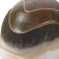 Prothèse capillaire indienne droite sur mesure de qualité supérieure pour hommes, avec contour AA, ligne de cheveux naturelle, respirante, en dentelle frontale et contour en PU fin
