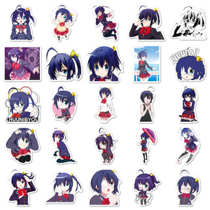 Cyuunibyou สติ๊กเกอร์อนิเมะ50ชิ้น/เซ็ต, สติ๊กเกอร์อนิเมะสติ๊กเกอร์การ์ตูนการ์ตูนสำหรับตกแต่งกระเป๋าแล็ปท็อปกันน้ำติดหน้าต่างรถยนต์ - Product Image 4