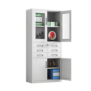 Armoire <span class=keywords><strong>de</strong></span> rangement verticale en métal avec serrure à clé, tiroirs réglables personnalisés pour la maison, le bureau, l'école, écologique et durable - Product Image 1