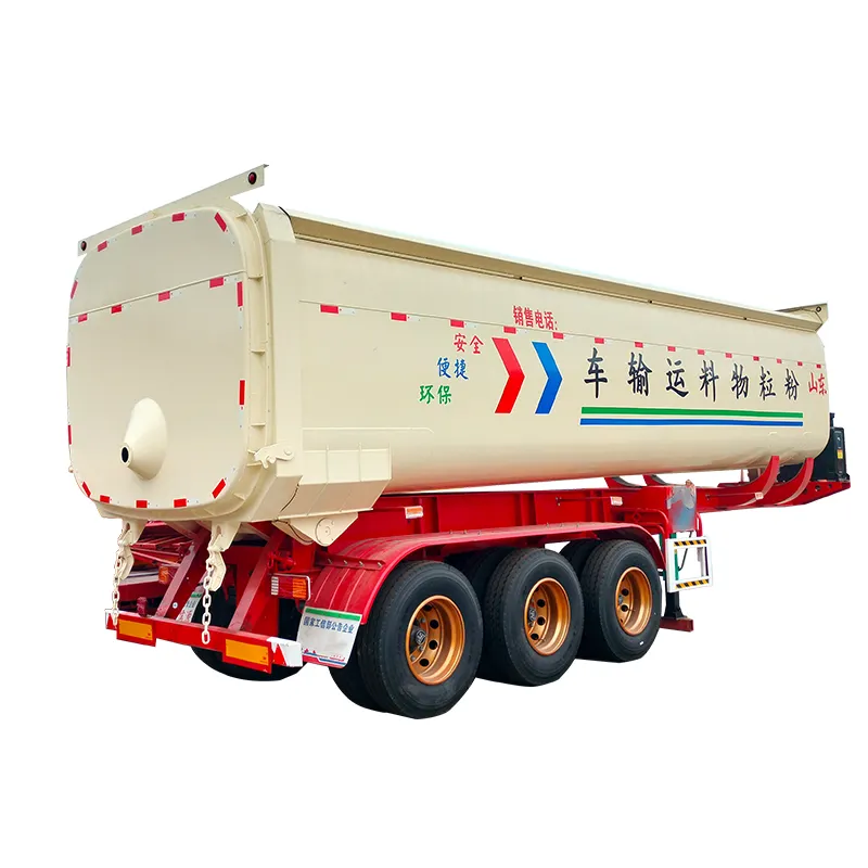 Buatan Tiongkok 3 AS semen Semi Trailer bubuk penjualan laris truk Trailer tepung gandum tangki semen massal truk Trailer