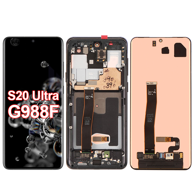 Mobile Phone Replacement Parts Original Super AMOLED TFT Touch Screen Assembly Frame S20 Ultra Display LCD for Samsung Galaxy