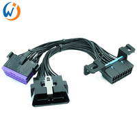 Cable de extensión de 16 pines hembra a macho/hembra, Conector de enlace de diagnóstico, Cable adaptador divisor OBD2, Volkswagen y Buick