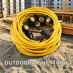 50/100ft Sjtw Yellow 125v Temporäre Beleuchtung Außen beleuchtung Lichterkette - Product Image 6