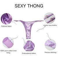 Mini culotte de bikini sexy en satin doux pour femme, tissu brillant personnalisé, confortable, style triangle, maillot de bain pour femme