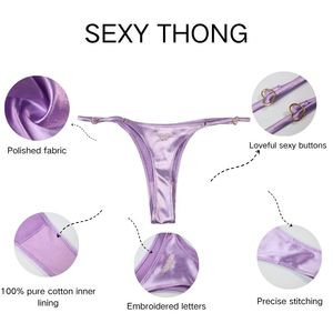 Slip bikini da <span class=keywords><strong>donna</strong></span> in raso morbido, sexy ed elegante, modello triangolare personalizzato, in tessuto lucido, confortevole, per costumi da bagno estivi - Product Image 4