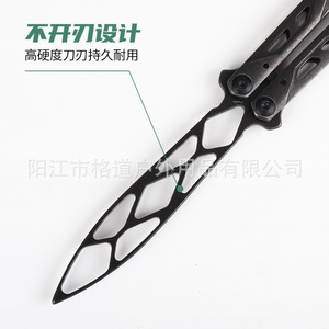 Cuchillo de práctica tipo mariposa KS 4950TR, sin afilar, cuchillo de práctica tipo mariposa totalmente de acero - Product Image 4
