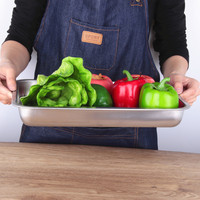 Plateaux carrés modernes minimalistes en acier inoxydable, profonds ou peu profonds, perforés, épaissis, pour la cuisson à la vapeur, le riz, le barbecue, le poisson, à fond plat