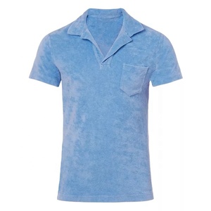 Bán Buôn Tùy Chỉnh Chất Lượng Cao Người Đàn Ông Của Polo Áo Sơ Mi Quần Áo Terry Khăn Bông Nhung Người Đàn Ông Polo T Áo Sơ Mi Với Thêu Logo - Product Image 2