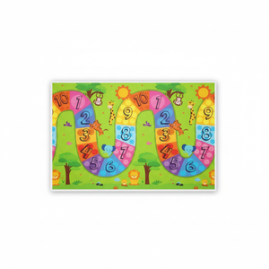 Alfombra de juegos para bebés XPE de un solo lado, 100x140x1,2 cm, enrollable, impermeable, espuma no tóxica, colorido, número de carretera para jugar - Product Image 1