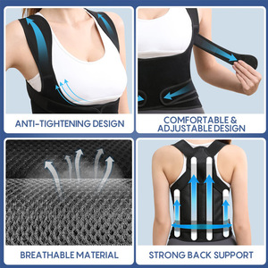2024 Alta qualidade Ajustável Escoliose Respirável Alívio Da Dor Voltar Brace Suporte Belt Postura Corrector - Product Image 4