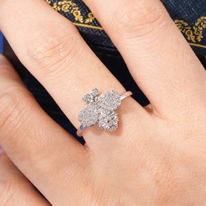 Superbe Bague Abeille Scintillante et Tendance avec Pierres de 1,75 mm et 1 mm pour Fêtes et Cadeaux - Product Image 5