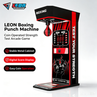 Machine de jeu de boxe LEON, à monnayeur, pour salles de divertissement intérieures, haute durabilité, version anglaise