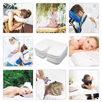 Housse jetable en coton SMS de qualité médicale, style U, pour repose-tête de tables de massage, chaises et lits de salon, soyeuse, à usage unique