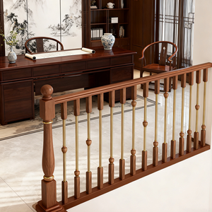 יוקרה מינימליסטי בסגנון עץ עץ נחושת עץ מדרגות מדרגות מדרגות מדרגות מדרגות מדרגות מדרגות מדרגות מרובעות באסטר עבור viilla - Product Image 4