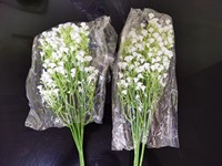 Künstliche Schleierkraut-Stiele aus Weichplastik für Hochzeits-, Heim- und Partydekoration, Blumenstrauß