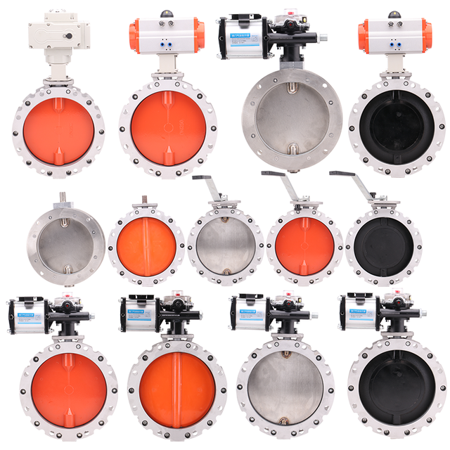 HGZK VFS Butterfly Valve Series V2FS 100-400sn Single Double Flange Swivel Actuator DN100-DN600 Pneumatic/Electric/Manual
