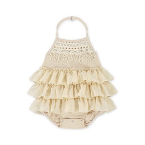 Nouveau-né bébé fille <span class=keywords><strong>1er</strong></span> anniversaire tenue Floral dentelle Tulle barboteuse Tutu robe douce Smash princesse vêtements Photo Shoot - Product Image 2