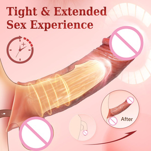 Ứng <span class=keywords><strong>d</strong></span>ụng kiểm soát mềm rỗng <span class=keywords><strong>d</strong></span>ương vật mở rộng Bao da mở rộng Cock tay áo tái sử <span class=keywords><strong>d</strong></span>ụng tay áo mở rộng bao cao su nam dildo <span class=keywords><strong>Enhancer</strong></span> - Product Image 3