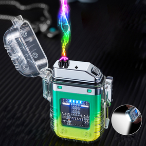 Encendedores <span class=keywords><strong>de</strong></span> Plasma con Logotipo Personalizado, Encendedor Eléctrico <span class=keywords><strong>de</strong></span> Doble Arco con Linterna, Recargable por USB, Resistente al Agua - Product Image 2