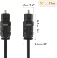 Câble audio numérique optique, cordon optique S/PDIF plaqué or Toslink à fibre optique fine pour Home cinéma, barre de son, TV, PS4, Xbox