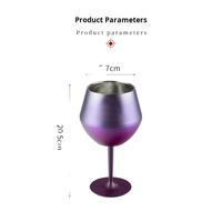 Nouveauté : Gobelet à vin en acier inoxydable à double paroi de 14 oz avec poignée amovible, logo personnalisable