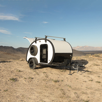 EcoCampor Remorque de camping-car teardrop tout-terrain sur mesure, cadre en aluminium avec mini fibre de verre extensible pour le camping et les voyages