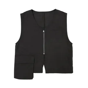 Tùy chỉnh Nhật Bản phong cách bất thường HEM vest chàng trai vest phong cách giản dị Boutique trẻ em vest