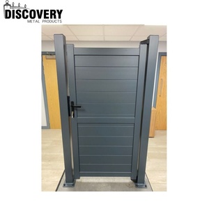 Puertas de Patio Traseras de Metal con Recubrimiento en Polvo para Exteriores, Diseño Personalizado OEM Premium, Puerta Peatonal de Aluminio - Product Image 3