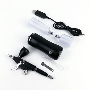 Ensemble d'aérographes à alimentation par gravité, double action, vitesse réglable, pompe à air électrique portable pour œuvres d'art, distance de pulvérisation de 100 à 150mm - Product Image 3