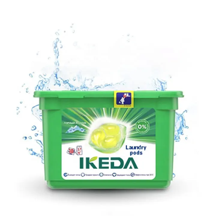 IKEDA 세제 액체 세탁 세탁 세탁 세제 세탁 젤 캡슐 세척 용 3 in 1 포드