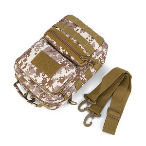 Outdoor Camouflage Tactical Backpack 14 In Adjustable Shoulder Crossbody Bag With Zipper Pocket For Hiking Unisex - Product Image 4