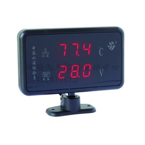 ฮันเวิน เครื่องวัดอุณหภูมิน้ำและแรงดันไฟฟ้าแบบดิจิตอล 12V 24V สำหรับรถยนต์ ปรับปรุงเพิ่มเติม จอแสดงผล LCD ความแม่นยำสูง - Product Image 1