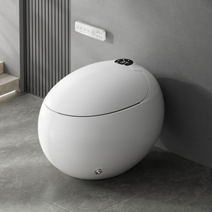 Nouvelle sortie : Ensemble de salle de bain sanitaire intelligent monobloc, WC intelligent allongé avec bidet intégré pour femme, télécommande incluse, S-Trap KL-05 - Product Image 2