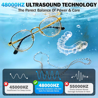 Nettoyeur à ultrasons pour lunettes et appareils dentaires, 48 kHz, 400 ml, nettoyage en profondeur, 3 modes, pour stérilisation