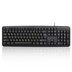 Usb <b>Keyboard</b> Full Size 104 Keys <b>Wired</b> Membrane Plastic Office Student Use - Product Image 5