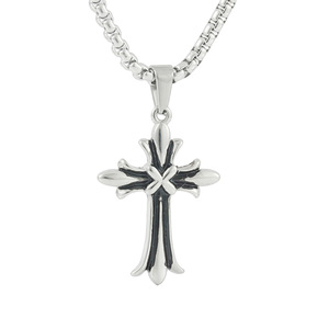 Stainless Steel <b>Cross</b> Pendant Silver Color Geometric Design For Men And Women Fashion Jewelry 122014 - Product Image 5