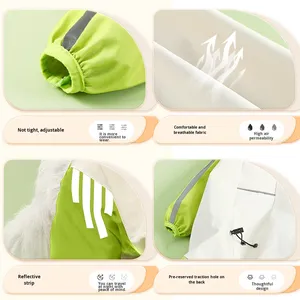 पालतू जानवरों की आपूर्ति कुत्ते बारिश शरद ऋतु गर्म विंडप्रूफ पॉलिएस्टर आकस्मिक हूडेड चिंतनशील फ्लेक्स छोटे कुत्ते जैकेट - Product Image 5