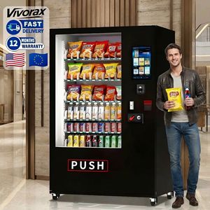 ตู้จำหน่ายสินค้าอัตโนมัติแบบหน้าจอสัมผัสสำหรับอาหารและเครื่องดื่ม ขนม ของว่าง และเครื่องดื่มอัดลม สำหรับใช้งานกลางแจ้ง - Product Image 1