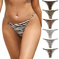 Ice Slik String taille basse pour femmes, culotte sexy, slip, tanga, T-back, sous-vêtements à strass, lingerie féminine