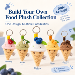 Portachiavi in peluche personalizzato a forma di gelato ai mirtilli, ciondolo per borsa a forma di cibo, morbido giocattolo imbottito, OEM ODM, all'ingrosso, regalo per negozi al dettaglio, <span class=keywords><strong>TOY</strong></span> <span class=keywords><strong>STORY</strong></span> - Product Image 5