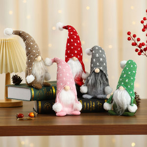 New <b>Christmas</b> polka dot knitted hat, seated figurine, home decor, hotel <b>window</b> <b>display</b>, gift decoration. - Product Image 3